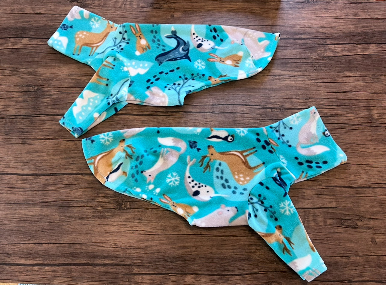 Arctic Friends - FLEECE Vest // 2 leg sweater // 4 leg pajama