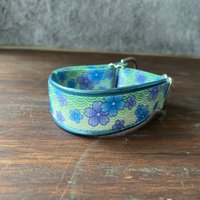 Blue Blossoms with Leather Padding