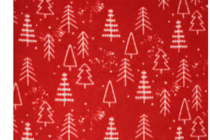 Red Holiday Trees on Fleece Vest, 2 leg, 4 leg - Small, medium, large
