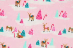 Pink Holiday on Fleece Vest, 2 leg, 4 leg - Small, medium, large
