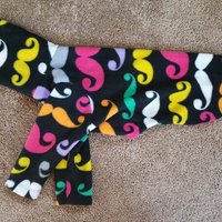 Colorful Mustaches Fleece Pajamas (2 leg, 4 leg & Vest