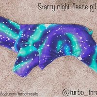 Starry Night 2 Leg, 4 leg, And Vest Dog Pajama