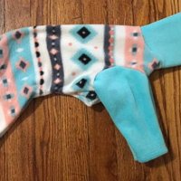 Aztec stripes - Dog Fleece Pajama - Vest - 2 leg - 4 leg