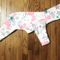 Unicorn Dreams - Fleece Dog pajama - 2 leg, 4 leg, Vest
