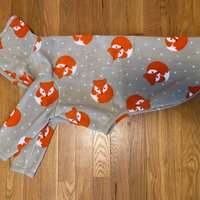 Fox and dots - dog vest, 2 leg or 4 leg fleece sweater