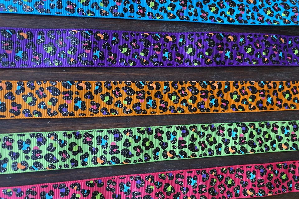 Neon Leopard Collar 4 colors and 3 styles