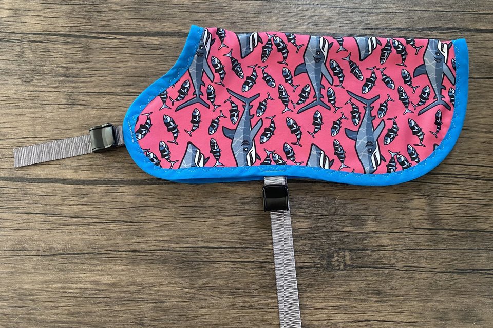 Hot Pink Sharks - Evaporative Cooling Coat