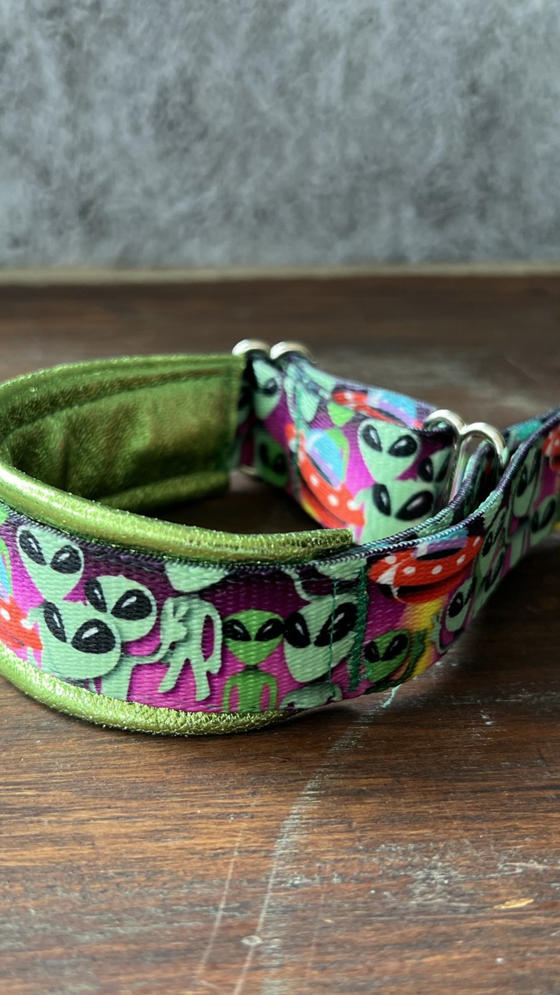 Ready To Ship - Aliens Limited Slip Collar with Leather Padding