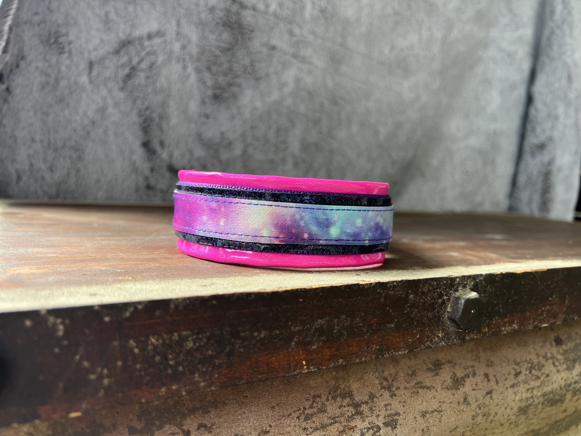 Glittering galaxy Collar  - Ready to ship -12-14inch neck BUCKLED LIMITED SLIP