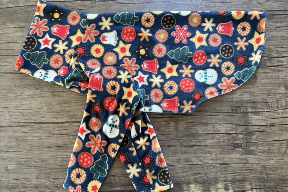 Holiday Cookies Fleece Vest, 2 leg, 4 leg - Small, medium, large