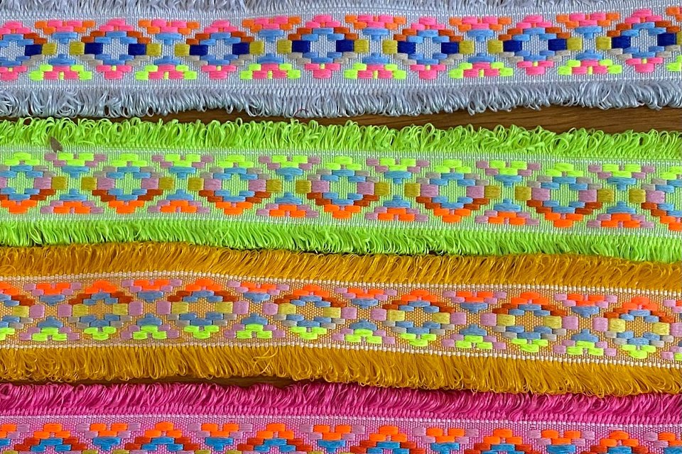 Non Adjustable Neon Tassel Collars