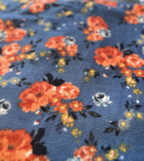 Cornflower Blue Florals - FLEECE Vest // Sweater // 4 leg Pajama 