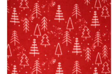 Red Holiday Trees on Fleece Vest, 2 leg, 4 leg - Small, medium, large