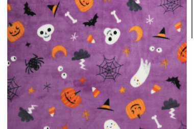 Purple Plush Halloween Fleece Dog Pajama - Vest - 2 leg - 4 leg