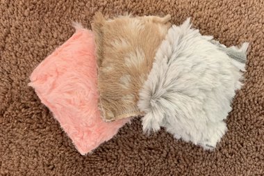 Faux Fur Hand Squeakers for Dog Conformation, agility, photos