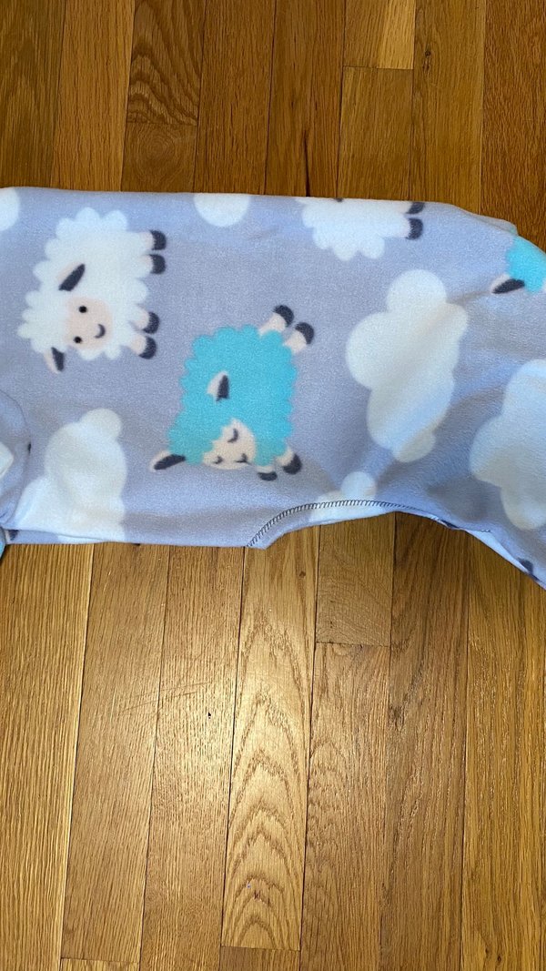 Little Sheep Fleece dog Pajamas  - dog vest, 2 leg or 4 leg fleece sweater