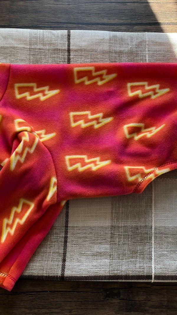 It’s Electric! Boogy Fleece dog Pajamas  - dog vest, 2 leg or 4 leg fleece sweater
